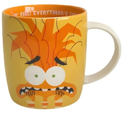 Katsy Style Inside Out Anxiety Mug | Stoneware Coffee Tea Cup| Microwave & Dishwasher Safe | Everyday Novelty Drinkware