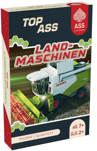 ASS Altenburger TOP Landmaschinen Quartett u. Trumpf | Technik-Reihe, Landwirtschaft, Bauernhof, inkl. 3 Joker, in Pappschachtel