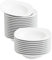 MALACASA Série Elisa Assiettes Creuses Blanche en Porcelaine, Assiettes Carrée 21,5 cm pour Salade et Pâtes, Grandes Assiettes à Soupe, 24 Pièces Assiettes Service de Table