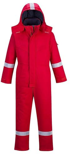 Portwest FR Antistatischer Winter-Overall, Größe:XL, Farbe:rot, FR53RERXL