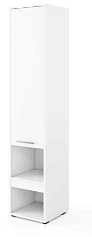 Arthauss Modern Side Cabinet With Drawer in White Matt For Vertical Wall Beds
