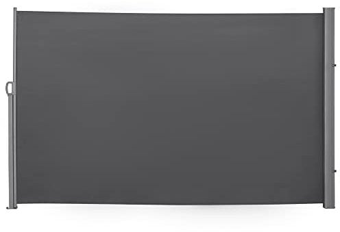 Outsunny Retractable Sun Side Awning Screen Fence Patio Garden Wall Balcony Screening Panel Outdoor Blind Privacy Divider (3x1.8M, Grey)