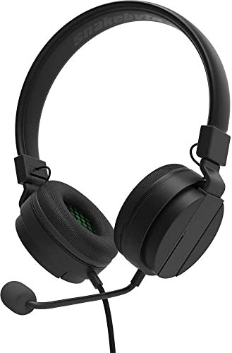 snakebyte Xbox Headset SX - schwarz/grün - Xbox Series SX Stereo Gaming Kopfhörer, 40mm-Audiotreiber, abnehmbares Mikrofon, gepolstert, 3,5mm Klinke, kompatibel mit PS5, Xbox, Laptop