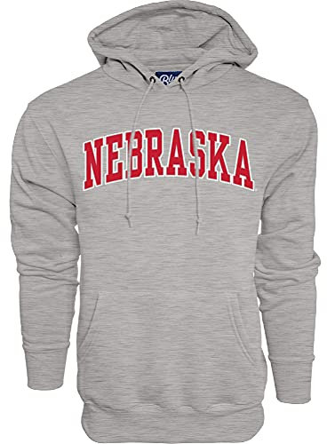 Blue 84 NCAA Herren Kapuzenpullover Nebraska Cornhuskers Arching Team Name Dark Heather Hoodie Nebraska Cornhuskers Dark Heather, XL (MHS_DH)