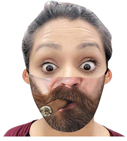 Damen Karneval Mundschutz Multifunktionstuch 3D Druck Lustig Bandana Waschbar Wiederverwendbar Stoff Bedeckung Atmungsaktiv Mund-Nasenschutz Mund Nasen Mit Motiv Halstuch Schals für Herren Damen