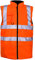 Hochsichtbare, superweiche Fleece-gefütterte Weste, wendbar, wasserdicht, hohe Sichtbarkeit, Sicherheitsweste, Arbeitskleidung, Weste, Bodywarmer, gepolsterte Westen, Orange, L