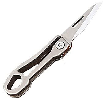 NHDT Mini coltello apriscatole in lega di titanio, EDC Tiny 3,6 cm appeso a un portachiavi, ultraleggero 5,1 g portatile multifunzione strumento