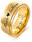 FLHEART Personalisierter Spinner Ring, Fedget Band Ring, Edelstahl Minimalist Band Stil benutzerdefinierte Name Ring Versprechen Verlobung Ehering für Herren, Vergoldet, 8mm, Größe 59 (18.8)