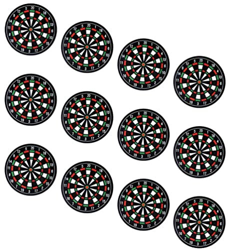 HOMSFOU Darts Untersetzer 12 Stücke Neuheit Board Getr? Untersetzer Dekorative Untersetzer W?rme Isolierte Tasse Matte Desktop Schutz ? Topf Halter Pad Für Home Bar Küche Schwarz