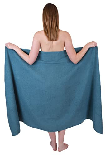 Betz Badetuch groß XXL Berlin Größe 100 x 200 cm Badetücher Saunatuch 100% Baumwolle taubenblau