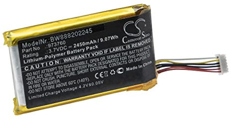 vhbw Akku kompatibel mit DJI Spark Controller, Remote Controller Drohne Controller (2450mAh, 3,7V, Li-Polymer)