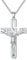 ROMANTICWORK Kreuz Jesus Kette Sterling Silber Kreuz Anhänger Halskette Christliche Jesus Religiöser Schmuck Geschenke für Herren Damen