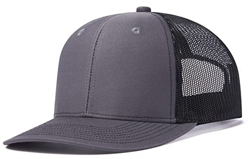 FEOYA Männer Frauen Mesh Trucker Hat Unisex Einstellbare Baseball Cap 6 Panel Plain Trucker Cap B2