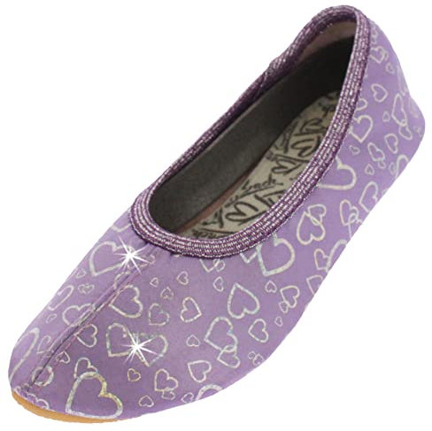 Beck Mädchen Deluxe Hausschuh, Violett, 28 EU