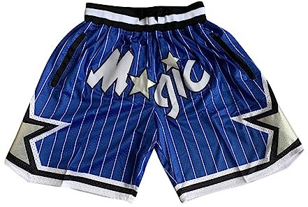 NOLLAM Magic Basketball-Shorts, Netzstoff, Orlando Magic Fan-Sport-Shorts, Basketball-Shorts,Größe,S