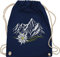 Shirtracer Turnbeutel Rucksack - Kompatibel mit Oktoberfest Tasche - Edelweiß Berge Wandern Wanderlust Berg ruft Alpen - Unisize - Navy Blau - trachtenrucksack bayrische bergen baumwollrucksack
