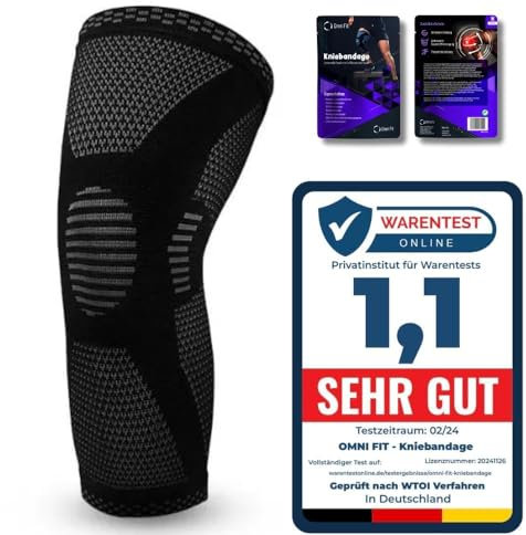 Omni Fit ® Die neue Kniebandage (1Stk): Ihre zweite Haut für schmerzfreie Bewegung und unübertroffenen Komfort! Maximale Unterstützung ohne Schwitzen-für ein selbstbewusstes,aktives Leben.