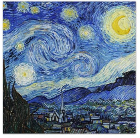 Tapete Vlies 312x312cm Sternennacht Van Gogh Nr. H5351Z_TV5BX
