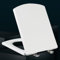 Premium Wc Sitz Eckig Absenkautomatik Toilettendeckel Abnehmbarer Familien Toilettensitz Klositz Wc Sitz Verstellbaren Edelstahlscharnieren Klositz,white-37 * 47cm