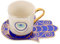 Kichvoe Set Da Caffè Da 4 Pezzi Tazza Da Tè in Porcellana Con Manico Lavabile in Lavastoviglie Elegante Per Colazione E Cena
