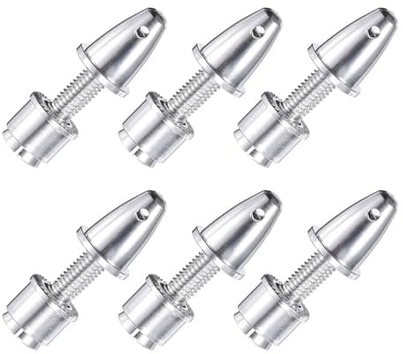 QUARKZMAN RC Flugzeug Propeller Spinner, 3,17 mm Bohrung und 5 mm Ausgangswelle Propeller Adapter Saver für bürstenlose Motoren und Drehzahlregler, Packung mit 6 Stück