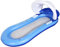WESIEVYA Cama Flotante Inflable con Sombrilla Desmontable y Reposabrazos Tumbona De PVC para Piscina Sillón Flotante Ergonómico De Azul