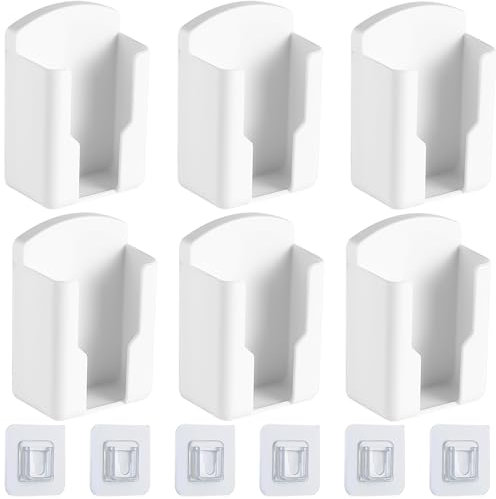 YOUNGSAY 6 unidades de soportes para mando a distancia de pared, sin perforación, para mandos a distancia de pared para casas y oficinas. Dimensiones interiores: 57 x 30 x 100 mm