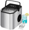 EiswüRfelmaschine 120W - Schnelle Eisproduktion (9 EiswüRfel In 6 Minuten), 26 Lbs/24h, Selbstreinigung, Inklusive Eisschaufel Und Korb - Perfekt für Party, BüRo, Bar Und Wohnmobil