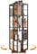 Nivadeui Drehbares Bücherregal Bücher Regal Schwarz, Bodenstehendes Bücherschrank Holz, Bookshelf Bücherregale 360 frei Drehbar, Freistehendes Standregal für Schlafzimmer Wohnzimmer (5 Ebenen)