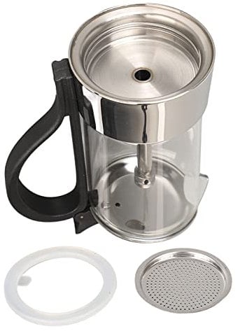 TIKATARER Cafetera De Vidrio, Cafetera Italiana De Vidrio Y Acero Inoxidable Cafetera Para 4 Tazas Tamaño Cafetera Italiana Para Inducción, Cerámica, Estufa De Gas Y Eléctrica