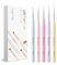 MelodySusie Nail Art Liner Brushes 5Pcs Professional Gel Polish Painting Art Design Pen Set for Thin Long Lines, Tiny Details, Fine Drawing Sizes 5/7/9/11/20mm