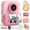 Macchina Fotografica Istantanea, 3.0'' Schermo HD 48MP Fotocamera Digitale Bambini con Scheda da 32 GB e 5 Rotoli di Carta da Stampa, Regalo per Bambini per Ragazze Ragazzi da 3-14