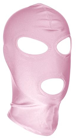 Black Full Cover Hood Mask Elastic Breathable Open Eyes and Mouth Head Cover Mask Unisex for Adult Couple Games Role Play Halloween Costume Outdoor Sun Protection Balaclava