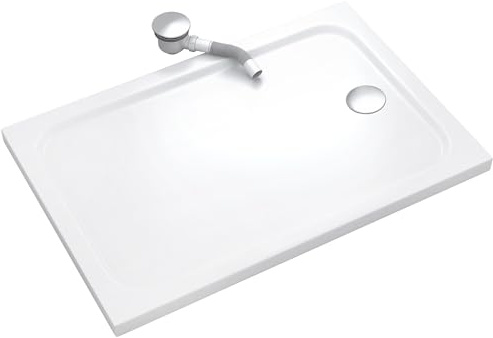 SHIMMER Receveur de douche 70 x 170 cm acrylique Blanc + bonde et siphon inclus - Salle de bain