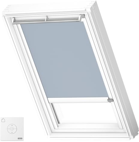 VELUX Store Occultant Solaire, Cadre Blanc, UK04, Bleu Claire
