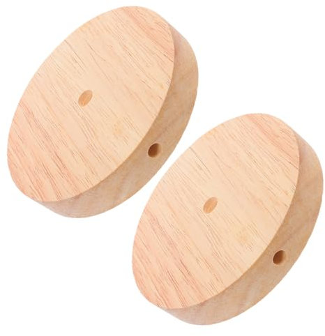 Yardwe 2stücke Runder Holzsockel Für Tischlampe Stabiler Schreibtischlampenhalter Aus Massivholz Ersatz Für Lampe Mit Holzsockel Diy-lampenständer Für Schlafzimmer Und Arbeitszimmer
