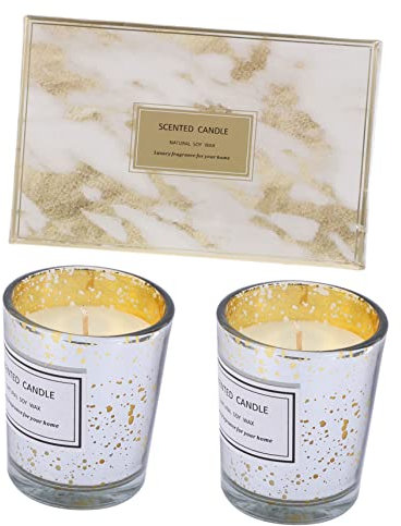 WRITWAA Juego de 2 Velas Aromáticas Decorativas Fragancia Vela Perfumada para Relajación y Spa Ambientes Serenos