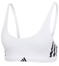 adidas Damen Scoop Bralette - Sport Active Essentials Cotton 3 Stripes - BH - Bequeme Unterwäsche