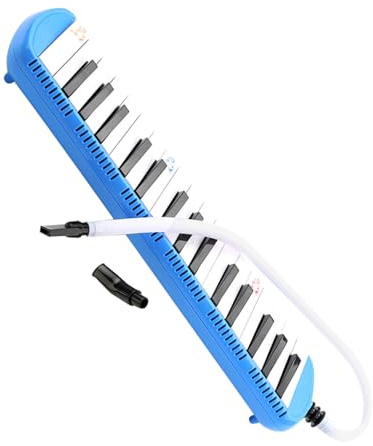 Melodica mit 32 Tasten, Blasinstrument für Anfänger, D119 | Kunststoffgehäuse, Langes und Kurzes , Tragbar für Party und Unterwegs, mit Rhythmen