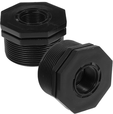 SHINEOFI Raccordo Passaparete Filettato 3/4 Pollice 2 Pezzi per Serbatoi Vasche Piscine e Acquari