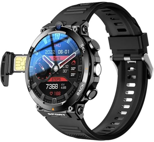 Montre intelligente avec carte SIM 4G, double caméra HD, NFC, positionnement GPS, longue durée de vie de la batterie pour un usage quotidien et la communication des hommes