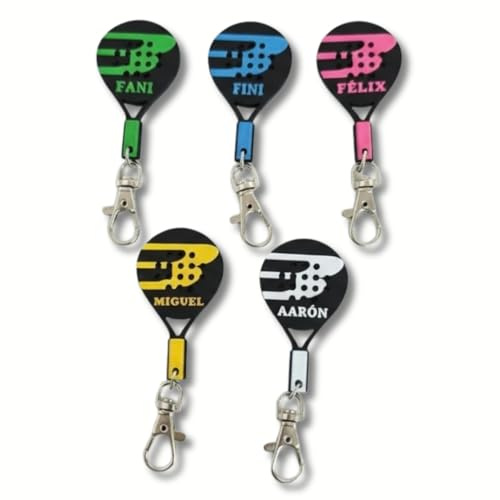 Llaveros Pádel Personalizados con Nombre – Pala de Pádel Impresa en 3D – Pack desde 5 Unidades – Regalo ideal para EVENTOS Deportivos, para Clubes y deportistas. Regalos TPMAS