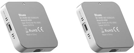 HWIREUIGT 2X 8 in One M.2 SSD Enclosure USB C Hub Adapter 10Gbps -Compatible USB-C 3.2&USB-A 3.2 M.2 NVME 2230 SSD 2TB