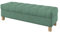 Furninero - Raffinierte gepolsterter Sitzbank Sitzhocker Sitzruhe Betthocker Ottomane, mit Stauraum, Quadratische Beine, 140 cm breit, Majestic Velvet Mint Stoff (Licht zu reinigende), Grün