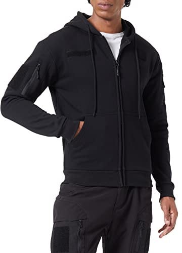 Mil-Tec Chaqueta con capucha-11472002 Capucha, Negro, Large para Hombre