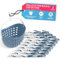 culiclean Pince a Linge Soft Clips – Panier Epingle a Linge – Fabriqué en France – Blanc-Bleu avec Panier Bleu – Lot de 40 Pinces + 1 Panier