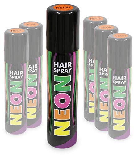 KarnevalsTeufel Hairspray Neon in knalligen Farben buntes Haarspray Haarschmuck farbig (Neon Orange)