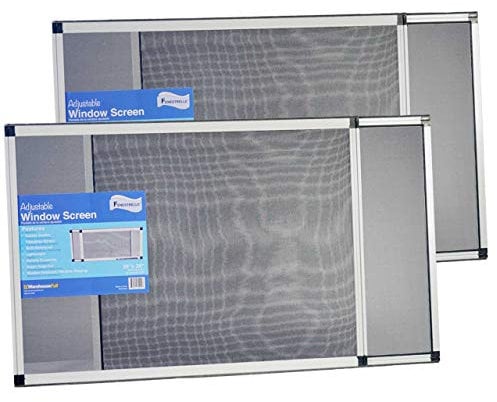 Fenestrelle Expandable Window Screen - Horizontal (50cm H x 71cm-137cm W), Pack of 2 Large Screens. Keeps Out Bugs. Perfect Replacement Screen for Windows. Insect, Mosquito, Fly Screens for Windows