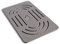 Castelmerlino Tarima para ducha gris-marrón en madera contrachapada marina Okumè 96x56 cm para platos de ducha 120x70/80 cm