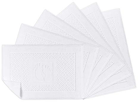 ASTREA TEXTILES Tappetino da bagno per bagno, 100% cotone, set di 6 pezzi (Feet)